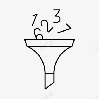 数字漏斗图标图标
