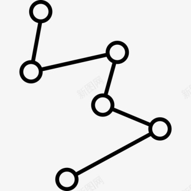 节点连接接口用线连接圆的符号数据分析图标图标