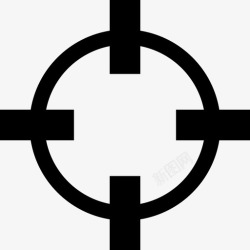 十字线轮廓十字线变体轮廓标志基本要素图标高清图片