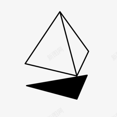棱锥体体积三角形图标图标