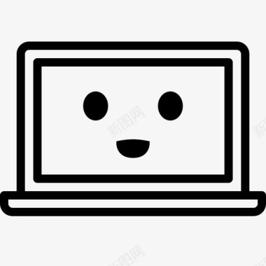 微笑恋人微笑杰作笔记本电脑图标图标