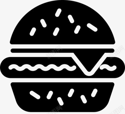 汉堡肉生菜图标图标