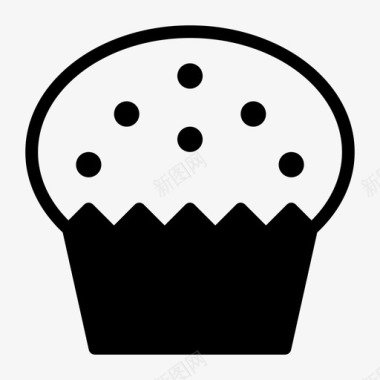 纸杯蛋糕公主松饼图标图标