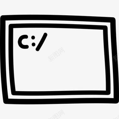 终端手绘符号计算机手绘图标图标