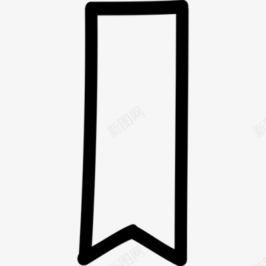 书签手绘轮廓界面手绘图标图标