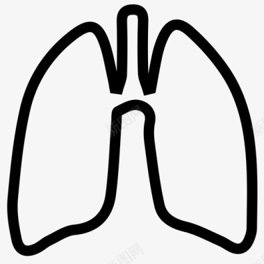 肺成对氧气图标图标