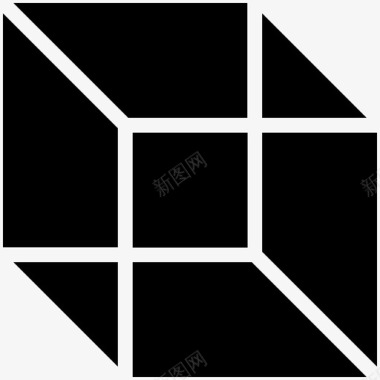 立方体方块方块形状骰子图标图标