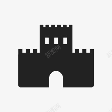 城堡建筑庄园图标图标