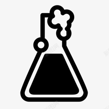 实验室蒸馏瓶摇瓶科学混合图标图标