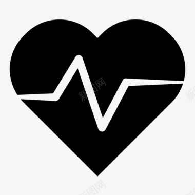 生命的心跳心跳生命心脏信号图标图标