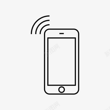 波形智能手机wifi接入互联网无线连接图标图标