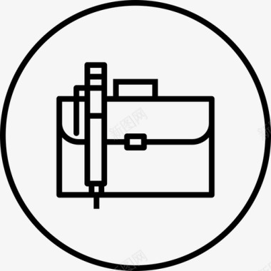 写作公文包教师文具图标图标