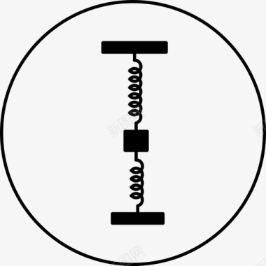 矢量吊钩弹簧科学摆动图标图标