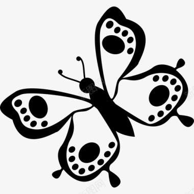 装饰蝴蝶翅膀图案动物蝴蝶图标图标