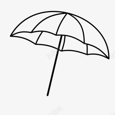 阳伞伞晴天夏天图标图标