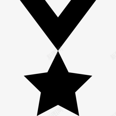 明星勋章黑色形状形状基本图标图标
