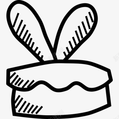复活节蛋糕兔子不图标图标
