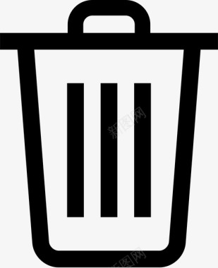 垃圾桶标志回收站图标图标