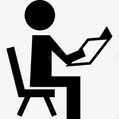 老师坐在椅子上看书人学术1图标图标