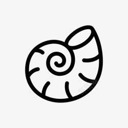 卷尾巴贝壳羊角假期图标高清图片