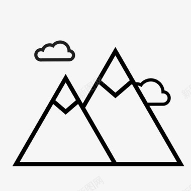 火山山野雪图标图标
