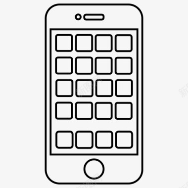 白色智能手机应用程序程序pinterest图标图标