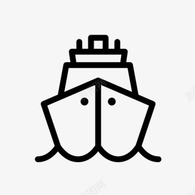 邮轮冒险乘船旅行图标图标