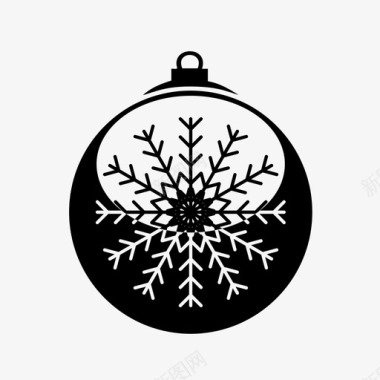 雪花PNG矢量圣诞装饰品雪花圆形图标图标