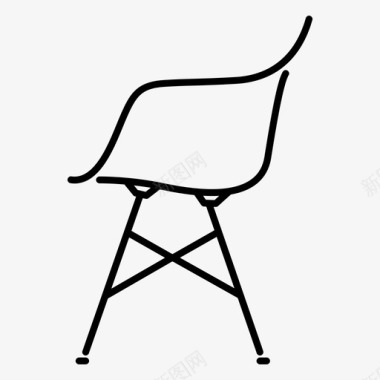 椅子塑料不图标图标