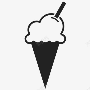 冰淇淋筒夏日雪糕图标图标