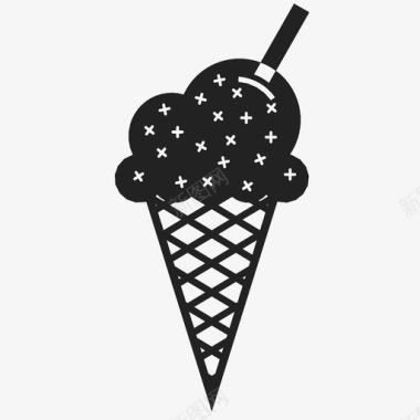 冰淇淋筒夏季雪糕图标图标
