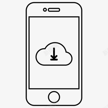 iphone云白色iphone云图标图标