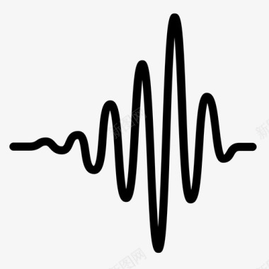 音频波形声波节奏响声图标图标