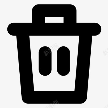 垃圾桶移除物品废物图标图标
