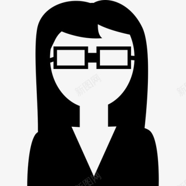戴眼镜的女性科学专家人物科学偶像图标图标