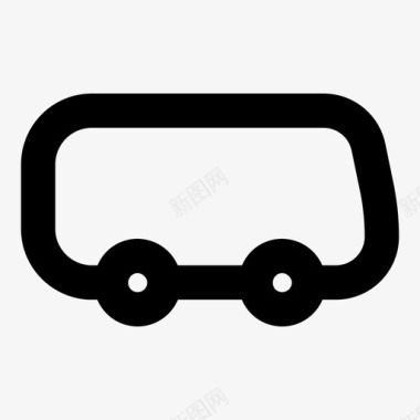 汽车轮廓公共汽车面包车城市图标图标