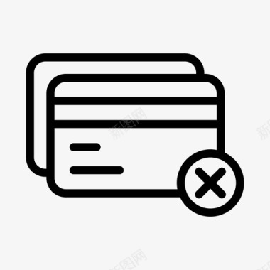 低至七折拒绝信用卡禁止不信任图标图标