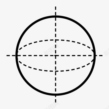 反弹球体对称侧面图标图标