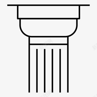 希腊柱古代建筑图标图标