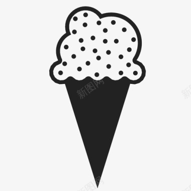 冰淇淋筒食物另一个图标图标