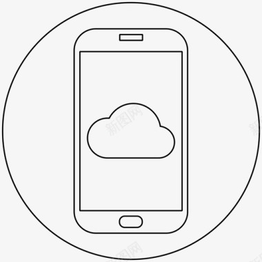 谷歌智能手机云三星手机云图标图标
