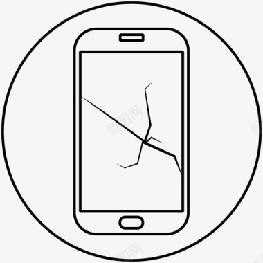 手机威锋图标坏屏智能手机白手机图标图标