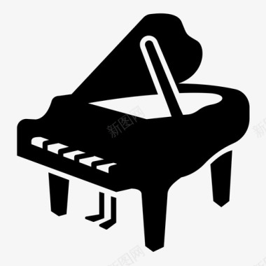 钢琴钢琴音乐钥匙图标图标
