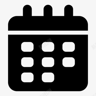 多个用户日历日程表计划图标图标