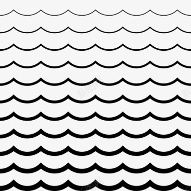 水纹波浪波浪图案纹理模板图标图标