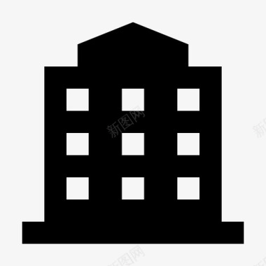 建筑与城市建筑住宅商场图标图标