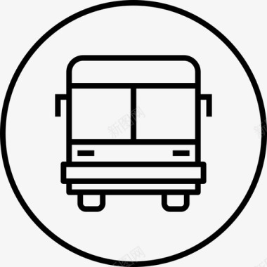 公共交通标识公共汽车公共交通乘车图标图标