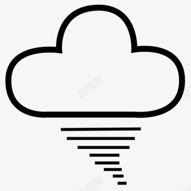 龙卷风天气漩涡图标图标