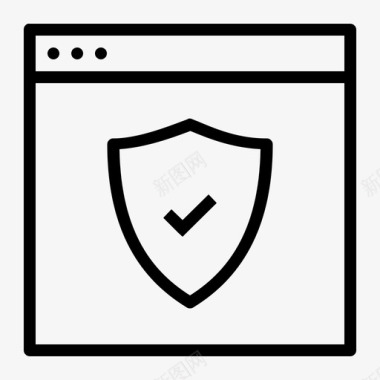 安全黑线框保护屏蔽安全图标图标
