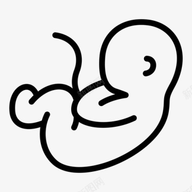 新生儿方巾胚胎子宫怀孕图标图标